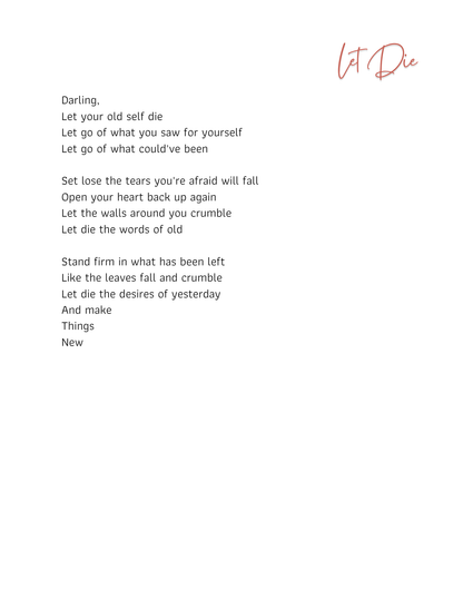 "Let Die" Poem