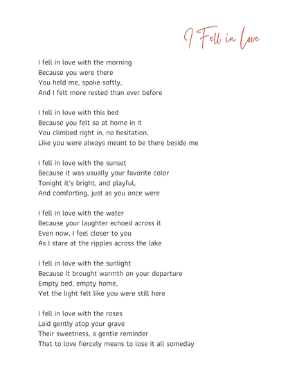"I Fell in Love" Poem